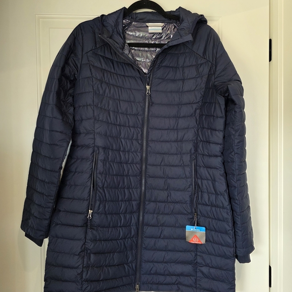 Columbia Women's Navy Hooded Jacket - Picture 2 of 7